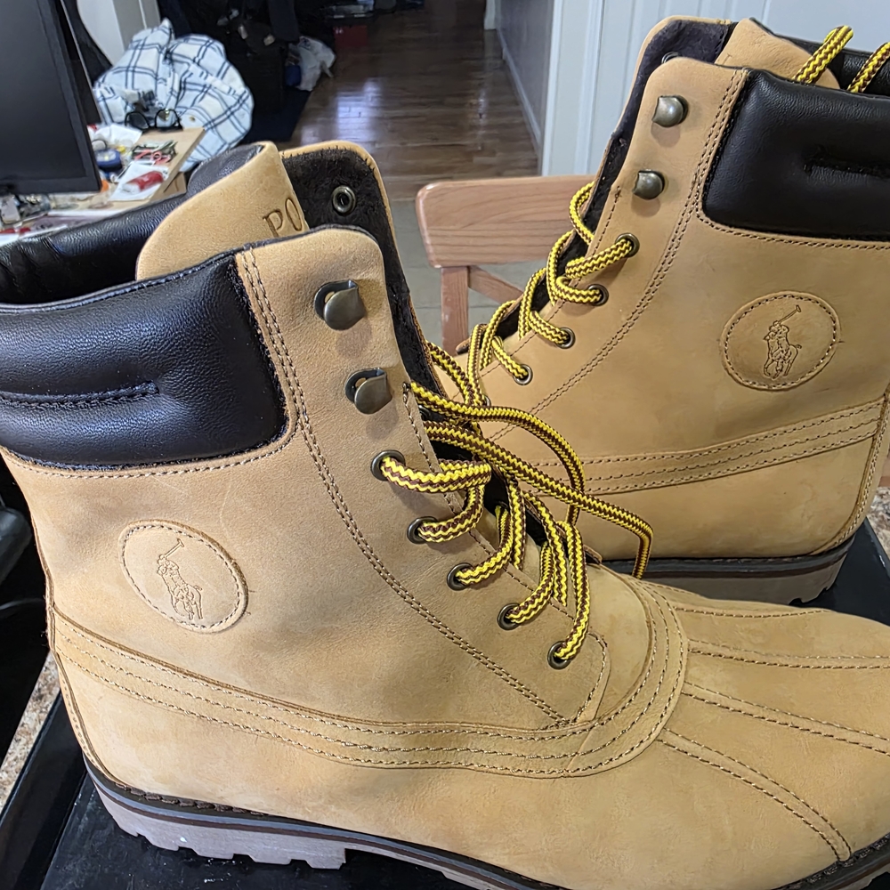 Polo by Ralph Lauren Men's Tan Leather Boots